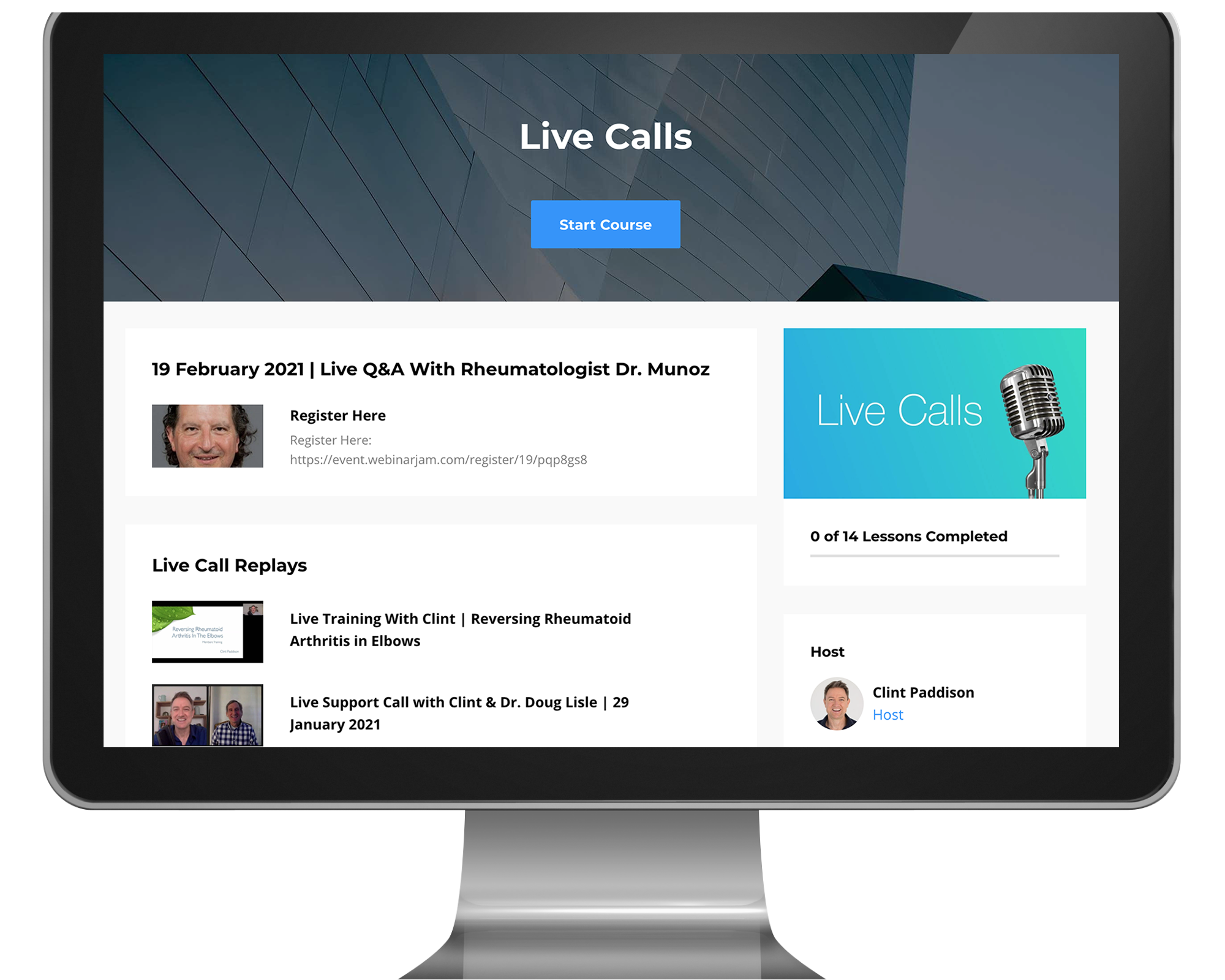 Rheumatoid Solutions Live Calls On Screen